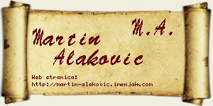 Martin Alaković vizit kartica